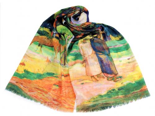 Bavlněný šátek / šála 70x170 cm, barva 5 zelená