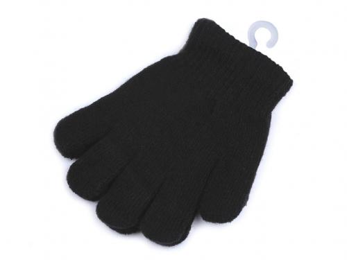 Chlapecké pletené rukavice, barva 6 černá