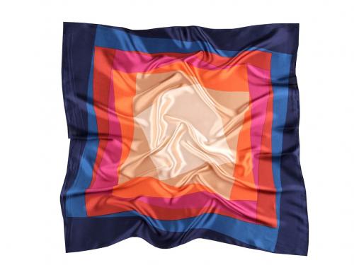 Saténový šátek 55x55 cm, barva 9 multikolor