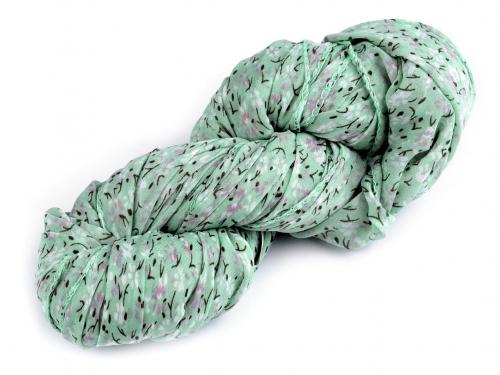 Letní šátek / šála květy 80x160 cm, barva 5 zelená past.sv.