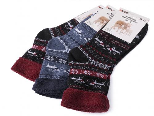 Dámské ponožky se zdravotním lemem thermo, barva 8 (vel. 39-42) mix