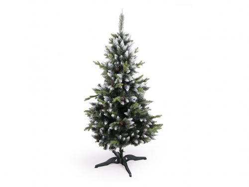 Umělý vánoční stromeček 180 cm - přírodní, zasněžený, 2D, barva 2 (214342) zelená šiška