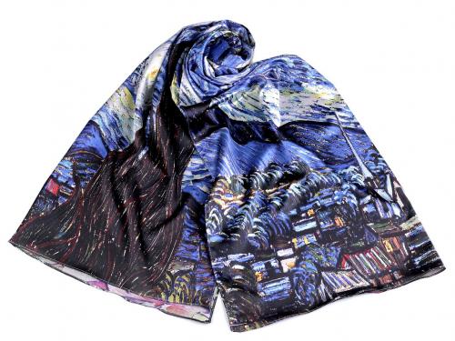 Saténový šátek / šála 70x180 cm, barva 3 viz foto