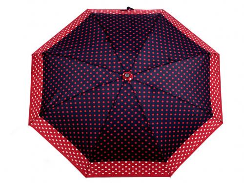 Dámský mini skládací deštník, barva 4 modrá tmavá červená