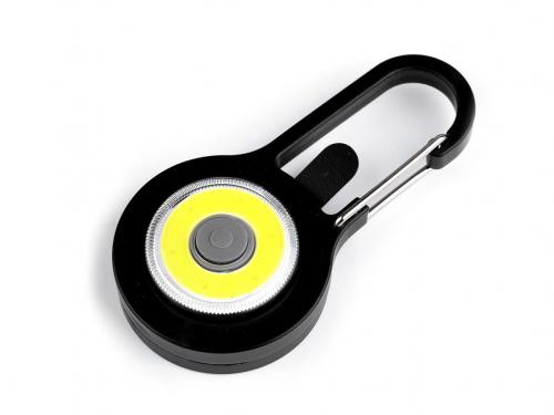 LED svítilna / přívěsek na klíče / batoh, barva 4 černá