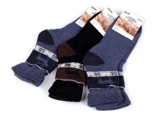 Pánské ponožky se zdravotním lemem thermo, barva 16 (vel. 39-42) mix