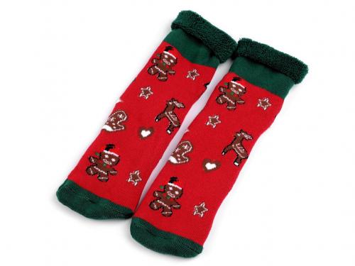 Vánoční ponožky v dárkové kouli, barva 3 (vel. 35-42) červená