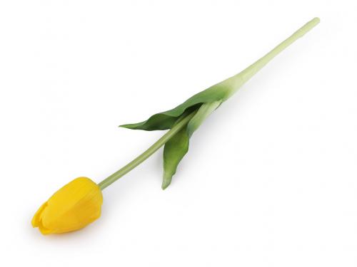 Umělý tulipán, barva 2 žlutá
