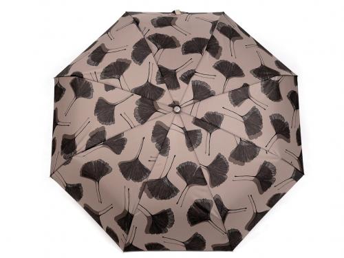 Dámský skládací deštník ginkgo, barva 1 béžová