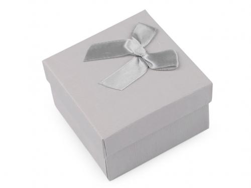 Krabička s mašličkou 9x9 cm, barva 9 šedá světlá