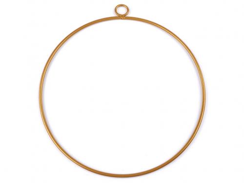 Kovový kruh na lapač snů / k dekorování Ø25 cm, barva zlatá mat