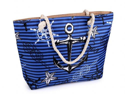 Letní / plážová taška kotva 36x53 cm, barva 2 modrá