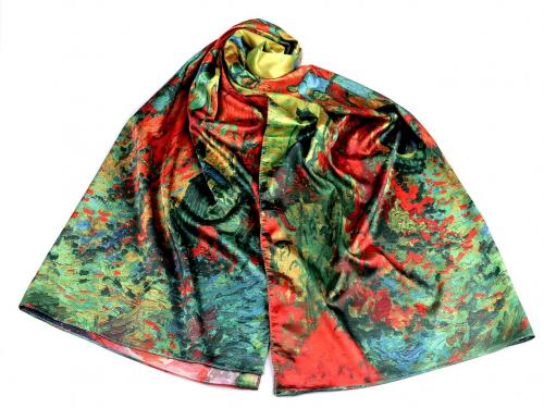 Saténový šátek / šála 70x180 cm, barva 1 viz foto