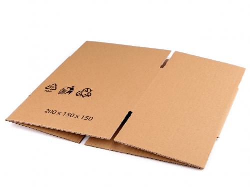 Kartonová krabice 20x15x15 cm, barva hnědá přírodní