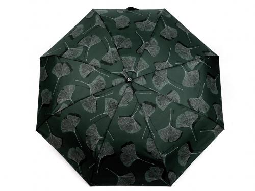 Dámský skládací deštník ginkgo, barva 4 zelená