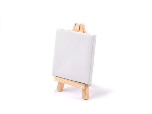 Mini malířský stojan s plátnem, barva 2 (8x8 cm) bílá