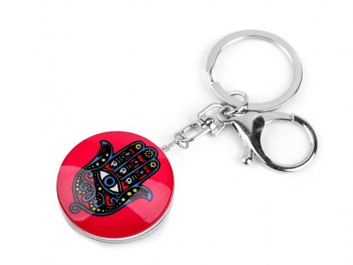 Přívěsek na klíče / kabelku, barva 26 pink ruka Fatimy