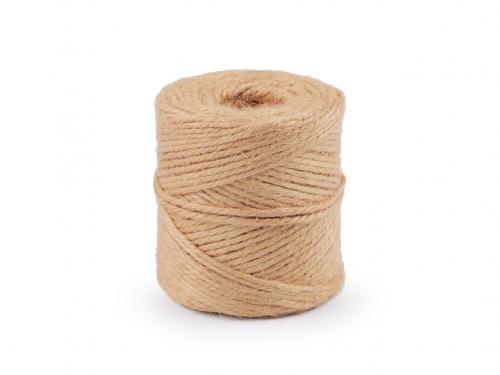 Jutový provázek Ø2 mm k pletení a háčkování 100 g, barva 3 (05) přírodní stř.