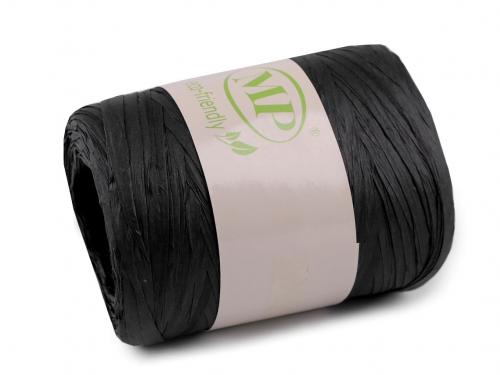Lýko rafie k pletení tašek - přírodní, šíře 5-8 mm, barva 7 (19) černá
