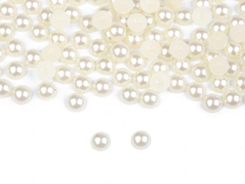 Kabošony / půlperle / perly k nalepení Ø9 mm, barva 2 perlová