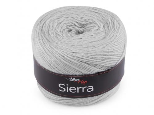 Pletací příze Sierra 150 g, barva 2 (6230) šedá světlá