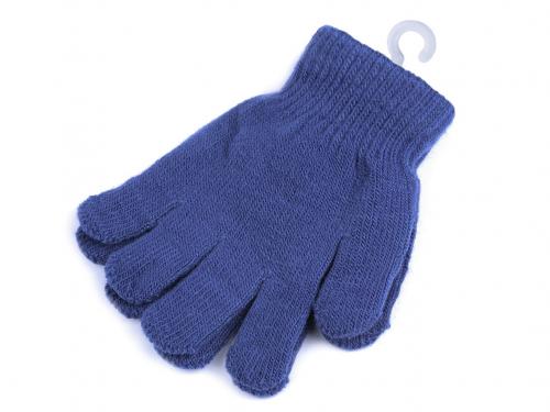 Chlapecké pletené rukavice, barva 1 modrá