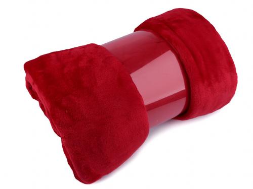 Prodloužená deka fleece 160x220 cm, barva 7 červená