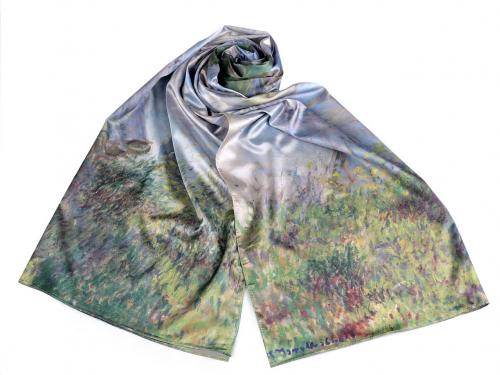 Saténový šátek / šála 70x180 cm, barva 13 viz foto