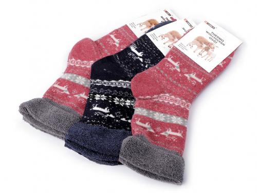 Dámské ponožky se zdravotním lemem thermo, barva 1 (vel. 35-38) mix