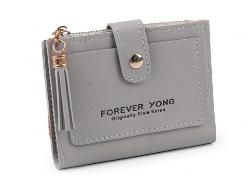 Dámská peněženka 9x12 cm, barva 5 šedá světlá