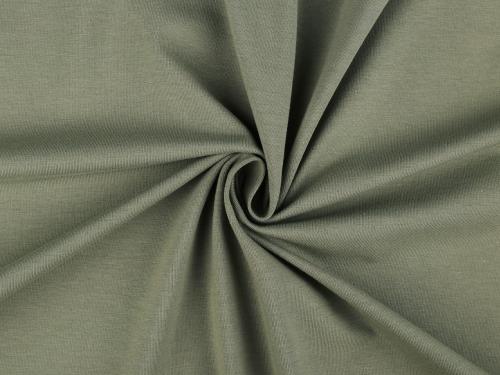 Úplet bavlněný jednobarevný hladký, barva 5 (2077) zelená khaki světlá