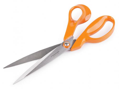 Krejčovské nůžky Fiskars délka 27 cm, barva oranžová