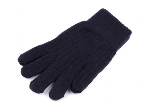 Pánské pletené rukavice, barva 2 modrá tmavá