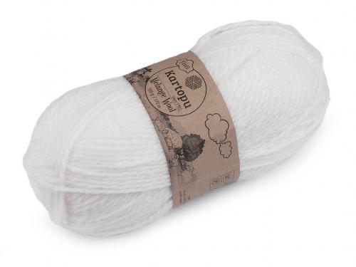 Pletací příze Melange Wool 100 g, barva 1 (010) bílá