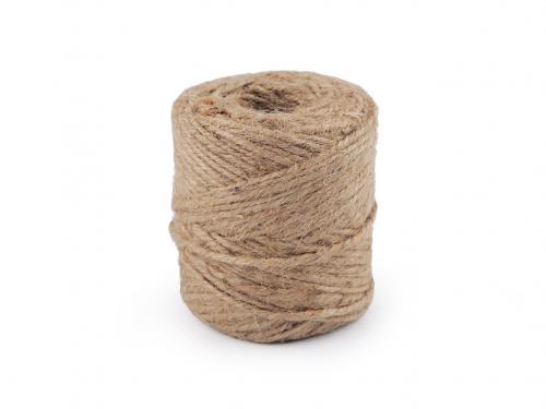 Jutový provázek Ø2 mm k pletení a háčkování 100 g, barva 2 (00) režná přírodní