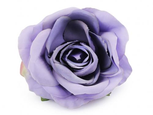 Umělý květ růže Ø10 cm, barva 4 fialová sv.