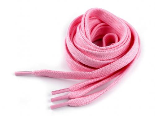 Bavlněné tkaničky do bot / tenisek / mikin délka 130 cm, barva 3 (2150) růžová sv.