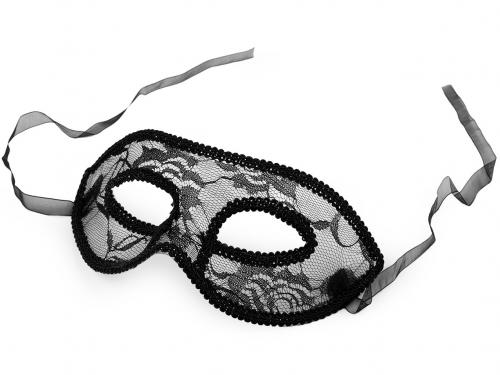 Karnevalová maska - škraboška, barva 3 černá