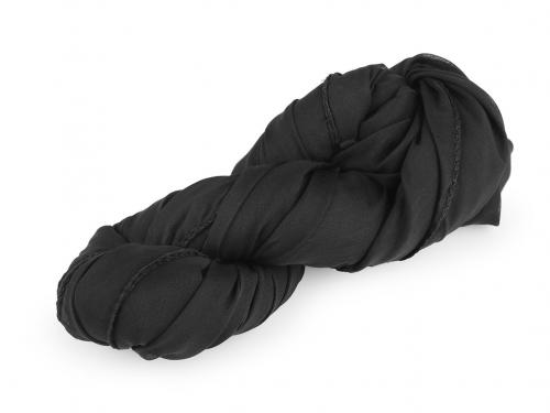 Letní šátek / šála jednobarevná 75x175 cm, barva 7 černá