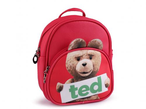 Dětský batoh 20x21 cm, barva 2 pink medvěd