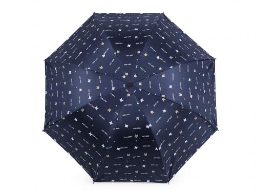 Dámský skládací deštník, barva 11 modrá tmavá