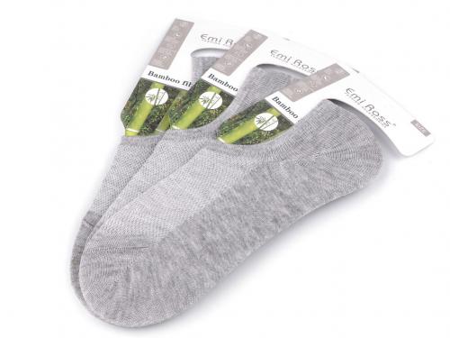 Dámské / dívčí bambusové ponožky do tenisek, barva 1 (vel. 35-38) šedá světlá