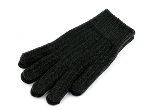 Pánské pletené rukavice, barva 5 olivová šeď