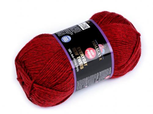 Příze pletací Everyday New Tweed 100 g, barva 2 (75102) červená