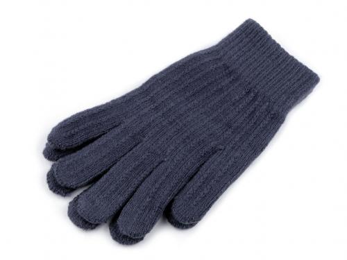 Pánské pletené rukavice, barva 1 modrá delta