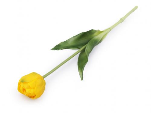 Umělý tulipán, barva 7 žlutá