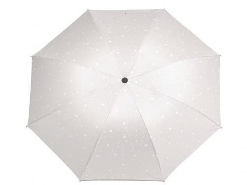 Dámský skládací deštník, barva 6 béžovobílá