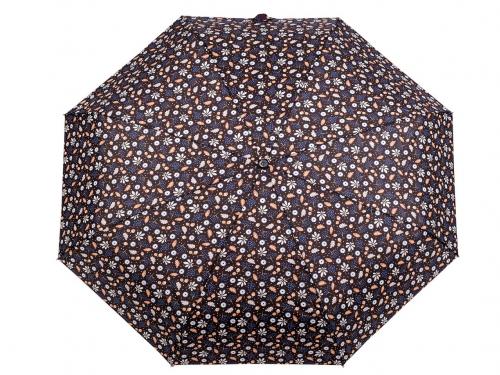 Dámský mini skládací deštník, barva 4 hnědá tmavá lososová