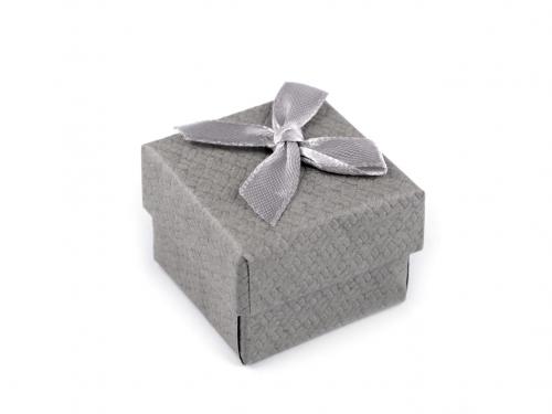 Krabička s mašličkou 4x4 cm, barva 5 šedá