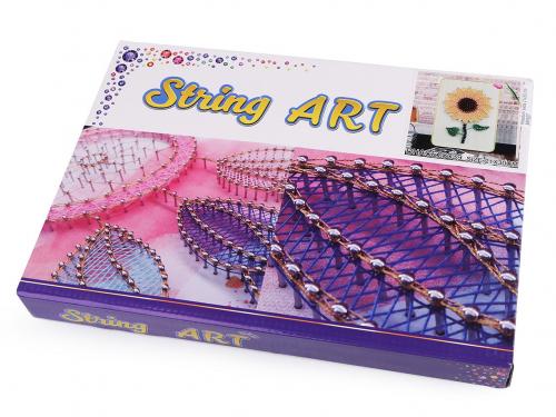 Kreativní sada String Art - tvoříme se šnůrkami 21x30 cm, barva 3 viz foto slunečnice